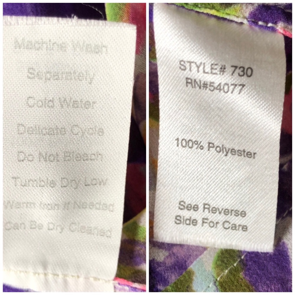 Cabi Semi-Sheer Flowy Watercolor Tank, Size M - Picture 8 of 8